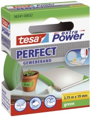 tesa® Gewebeklebeband extra Power Perfect - 2,75 m x 19 mm, grün Gewebeband 19 mm x 2,75 m grün
