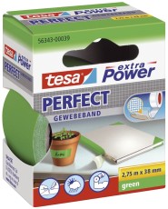 tesa® Gewebeklebeband extra Power Perfect - 2,75 m x 38 mm, grün Gewebeband 38 mm x 2,75 m grün