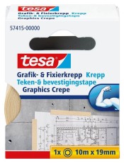 tesa® Fixierband Grafik- und Fixier-Krepp - 10 m x 19 mm, Papier, beige Fixierband 19 mm 10 m