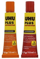 UHU® PLUS SOFORTFEST, 2-Komponenten-Epoxidharzkleber, ohne Lösungsmittel, 35 g Komponentenkleber
