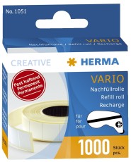 Herma 1051 Nachfüllrolle Vario - 1000 selbstklebende Klebestücke, fest haftend 1000 Klebestücke