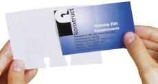 Durable Visitenkarten-Ersatzhüllen VISIFIX® FLIP/DESK, PVC, für Karten 104 x 72 mm, transparent