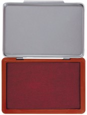 Q-Connect® Metall-Stempelkissen Größe 2 - rot Stempelkissen rot Größe 2 110 mm 70 mm