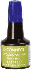 Q-Connect® Stempelfarbe - ohne Öl, 28 ml, blau Stempelfarbe blau 28 ml