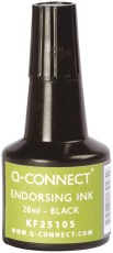 Q-Connect® Stempelfarbe - ohne Öl, 28 ml, schwarz Stempelfarbe schwarz 28 ml