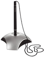 HAN DELTA Silber Edition Kugelschreiber-Ständer - silber Kugelschreiberständer, 55 cm-Kette