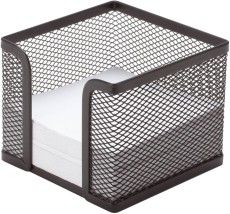 Q-Connect® Zettelbox Metalldraht - schwarz Zettelbox schwarz 98 x 80 x 98 mm