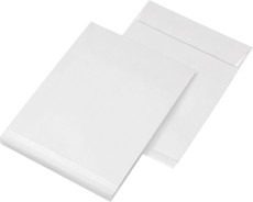 SECURITEX® Faltentasche C4 - 130 g/qm, haftklebend, 100 Stück Faltentasche C4 weiß haftklebend