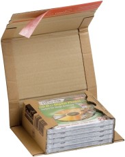 ColomPac® Klassische Versandverpackung zum Wickeln 147x126x55 mm (für CDs), braun Versandkarton