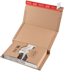 ColomPac® Klassische Versandverpackung zum Wickeln 380x290x80 mm (B4), braun Versandkarton B4 braun