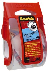 Scotch® Verpackungsklebeband im Handabroller, 20m x 50mm, transparent Packbandabroller 50 mm x 20 m