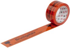Wihedü Warnband Bruchgefahr - orange/schwarz, 50 mm x 66 m Warndruckband 50 mm 66 m Bruchgefahr