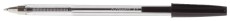 Q-Connect® Einwegkugelschreiber, ca. 1mm, schwarz Kugelschreiber Einweg Kappenmodell transparent
