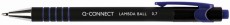 Q-Connect® Kugelschreiber Lambda - 0,5 mm, blau Kugelschreiber Einweg Druckmechanik schwarz blau