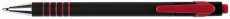 Q-Connect® Kugelschreiber Lambda - 0,5 mm, rot Kugelschreiber Einweg Druckmechanik schwarz rot