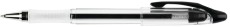 Q-Connect® Kugelschreiber Delta - 0,7 mm, schwarz Kugelschreiber Einweg Druckmechanik transparent