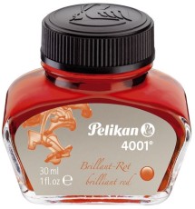 Pelikan® Tinte 4001® - 30 ml Glasflacon, brillant-rot Tinte brillantrot 30 ml Glasflacon