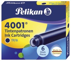 Pelikan® Tintenpatrone 4001® TP/6 - blauschwarz, 6 Patronen Tintenpatrone blau-schwarz 6 Patronen