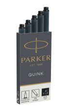 Parker Tintenpatrone Quink - schwarz, 5 Patronen Tintenpatronen Quink Z 44 Tintenpatrone schwarz
