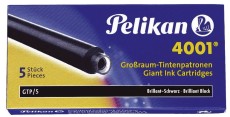Pelikan® Tintenpatrone 4001® GTP/5 - blau-schwarz, 5 Patronen Tintenpatrone blau-schwarz
