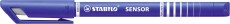 STABILO® Fineliner mit gefederter Spitze - SENSOR F - fein - Einzelstift - blau Fineliner blau