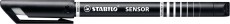 STABILO® Fineliner mit gefederter Spitze - SENSOR F - fein - Einzelstift - schwarz Fineliner