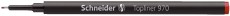 Schneider Fineliner-Mine Topliner 970 - 0,4 mm, rot Cap-Off-Tinte - kann 2-3 Tage offen bleiben. rot