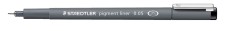 Staedtler® Feinschreiber pigment liner - 0,05 mm, schwarz Fineliner schwarz 0,05 mm silber