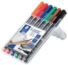 Staedtler® Feinschreiber Universalstift Lumocolor® - permanent, B, 6 Farben Staedtler® Box