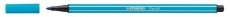 STABILO® Premium-Filzstift - Pen 68 - hellblau Faserschreiber hellblau ca. 1 mm Rundspitze