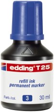 Edding T 25 Nachfülltinte - für Permanentmarker, 30 ml, blau Nachfülltinte blau 30 ml