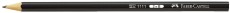 Faber-Castell Bleistift 1111 - B, schwarz Bleistift B ohne Radierer schwarz
