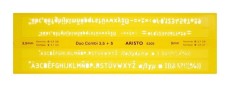 Aristo ISONORM-Schriftschablone Duo Fineliner, gerade (Mittelschrift), 0,35/0,5 mm Schablone