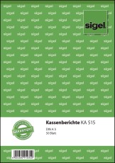 SIGEL Kassenberichte - A5, 50 Blatt Kassenbuch A5 MP = Mikroperforation 50 Blatt
