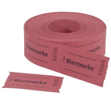 SIGEL Gutscheinmarken-Rollen »Wertmarke« - rot, fortlaufend nummeriert, 60x30 mm, 500 Stück rot