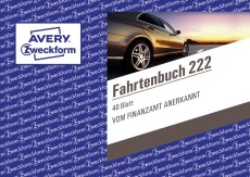 Avery Zweckform® 222 Fahrtenbuch - A6 quer, steuerlicher km-Nachweis, 40 Blatt, weiß Fahrtenbuch