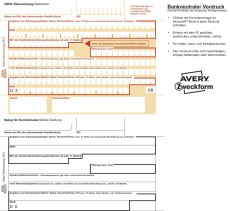 Avery Zweckform® 2817 Sepa-Überweisung - A4, inkl. Software-CD, 100 Blatt PC-Formular A4 100