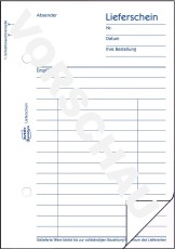 Avery Zweckform® 724 Lieferschein, DIN A6, vorgelocht, 2 x 50 Blatt, weiß Lieferscheinbuch weiß