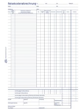 Avery Zweckform® 741 Reisekostenabrechnung, DIN A4, für monatliche Abrechnung, 50 Blatt, weiß