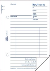 Avery Zweckform® 706 Rechnung, DIN A6, vorgelocht, 2 x 50 Blatt, weiß Rechnungsbuch weiß 148,5 mm