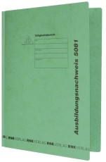 RNK Verlag Ausbildungsnachweis-Hefter, 390g/qm Spezialkarton, grün Ausbildungsnachweis 230 x 310 mm