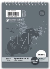 Staufen® style Spiralblock - A7, 40 Blatt,  70 g/qm, liniert Spiralblock A7 liniert 70 g/qm