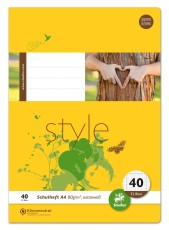 Staufen® style Heft LIN40 - A4, 32 Blatt, 80 g/qm, liniert farbig Heft 40: kariert/mit Umrandung A4