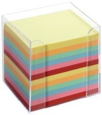 Folia Notizboxen - glasklar, ca. 700 Blatt - bunt (sortiert), lose Zettelbox bunt (sortiert)