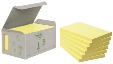 Post-it® Recycling Notes - 126 x 76 mm, pastellgelb, 6 x 100 Blatt Haftnotiz gelb 126 mm 76 mm