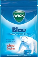Wick Blau Halsbonbons -72 g ohne Zucker Bonbon 72 g