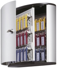 Durable Schlüsselkasten KEY BOX - 36 Haken, mit Zylinderschloss und Panel, grau Schlüsselschrank