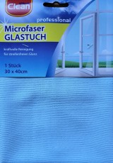 Clean Haushaltshelfer Microfasertuch Glas Mikrofasertuch 30 x 30 cm 1 Stück