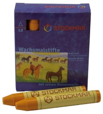 Stockmar Wachsmalstifte - goldgelb - 12 Stifte Wachsmalstifte goldgelb 12 Stück 83 mm 12 mm
