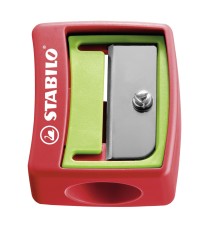 STABILO® Spitzer - woody 3 in 1 Spitzer - für extradicke Stifte - rot/grün Spitzer 16 mm
